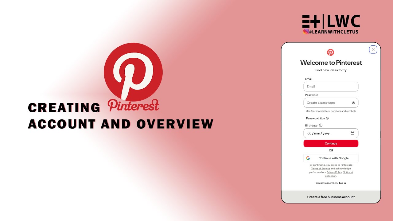 How to Make a  Pinterest  Account + overview  2026