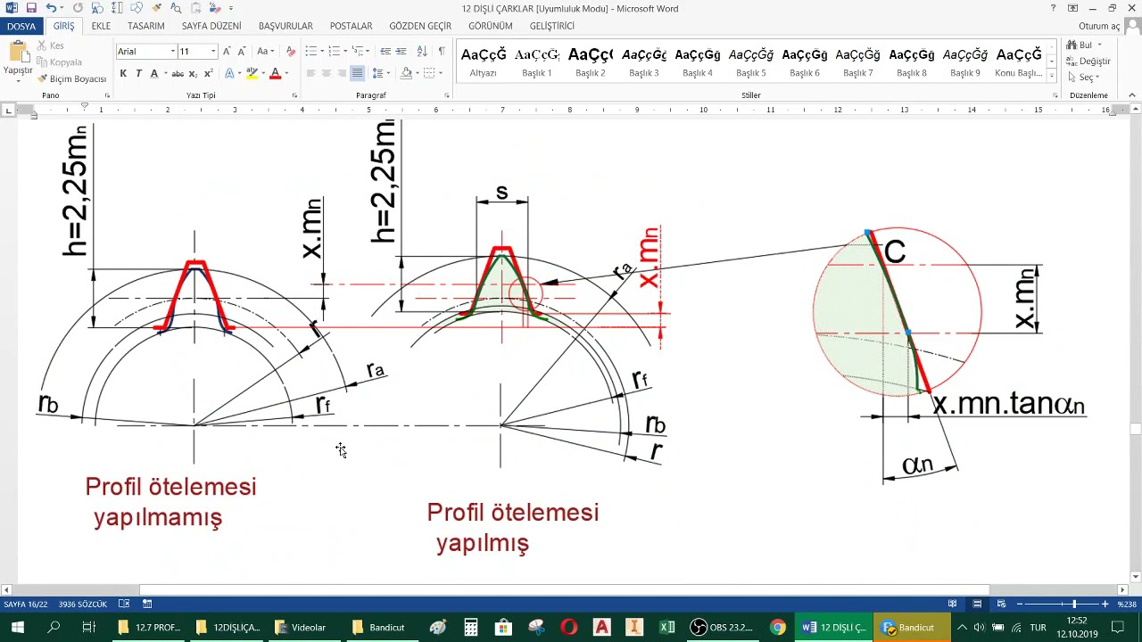 DİŞLİ ÇARKLARDA PROFİL ÖTELEMESİ