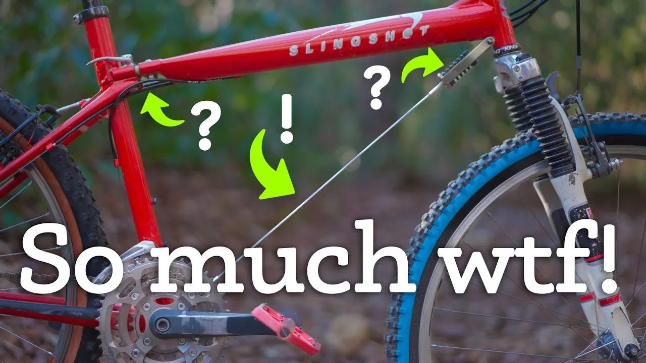¡Esta MTB de los 90 de alta gama tenía un cable en lugar de un tubo inferior—y es SUAVE!