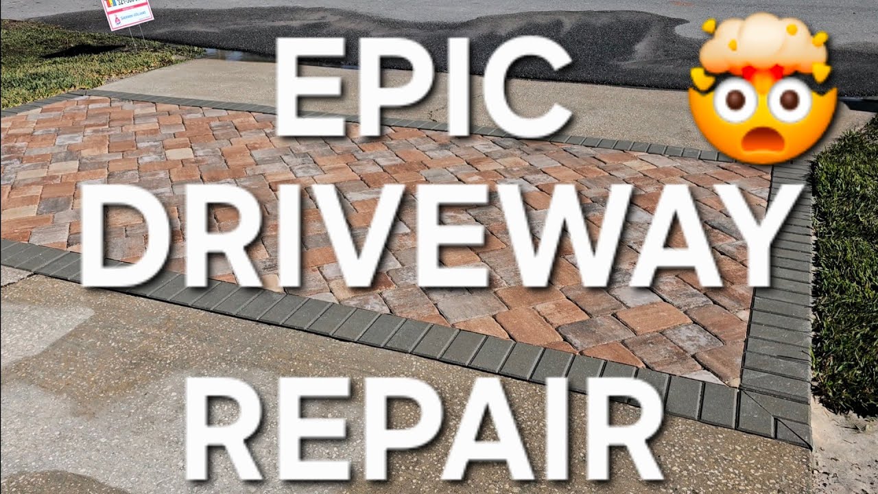 DIY driveway paver repair filmed cinematic tutorial