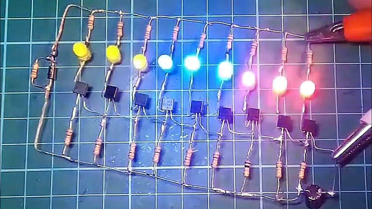 KAYAR LED DEVRESİ YAPIMI - SIRALI YANAN LAMBA YAPIMI - LED FLAŞÖR DEVRESİ YAPIMI - LED FLASHER