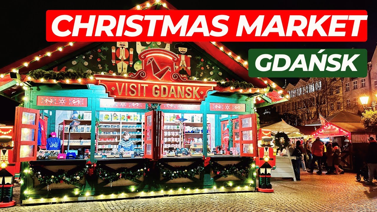 [4K] Christmas Market in Gdańsk 2024🎄 Poland | walking tour, Christmas music 🎶