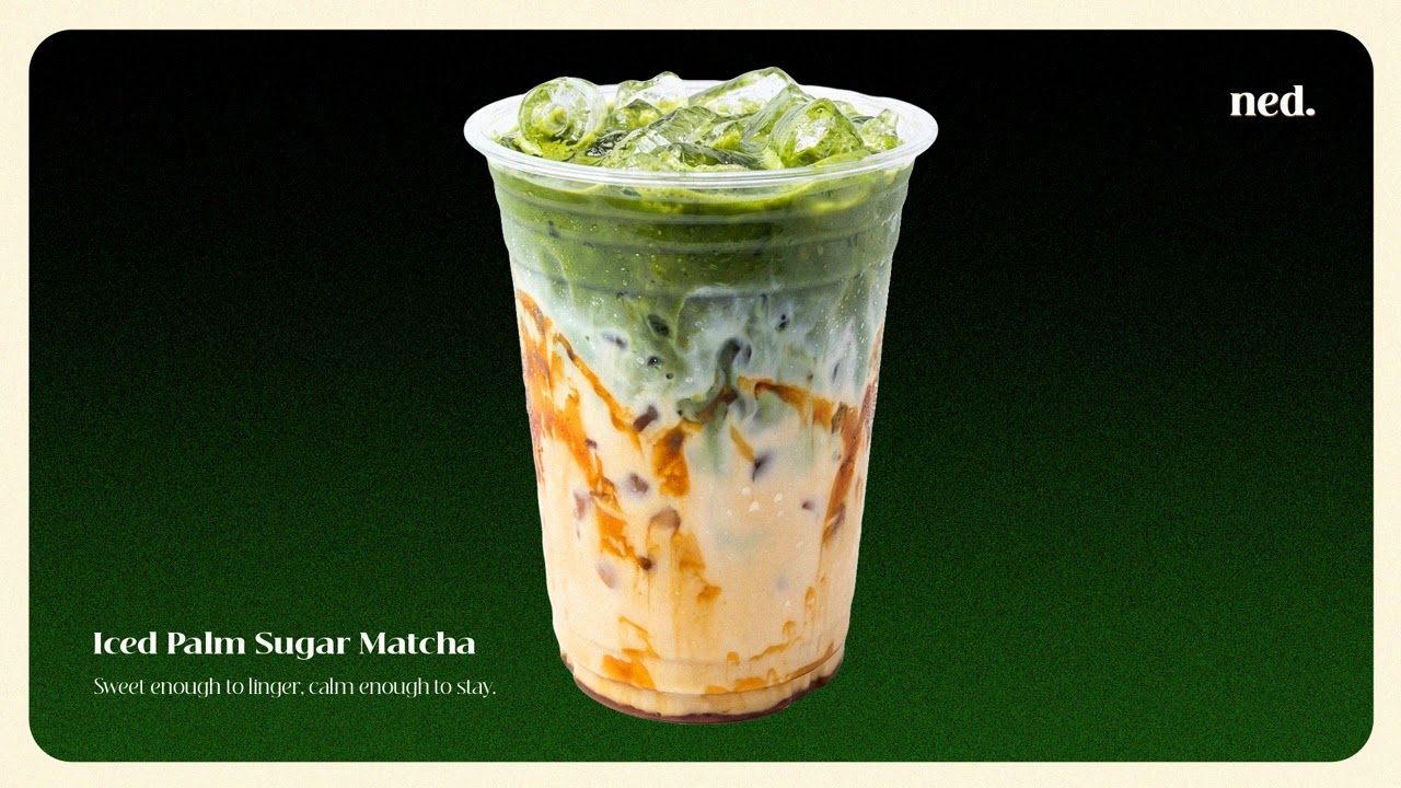 iced palm sugar matcha.