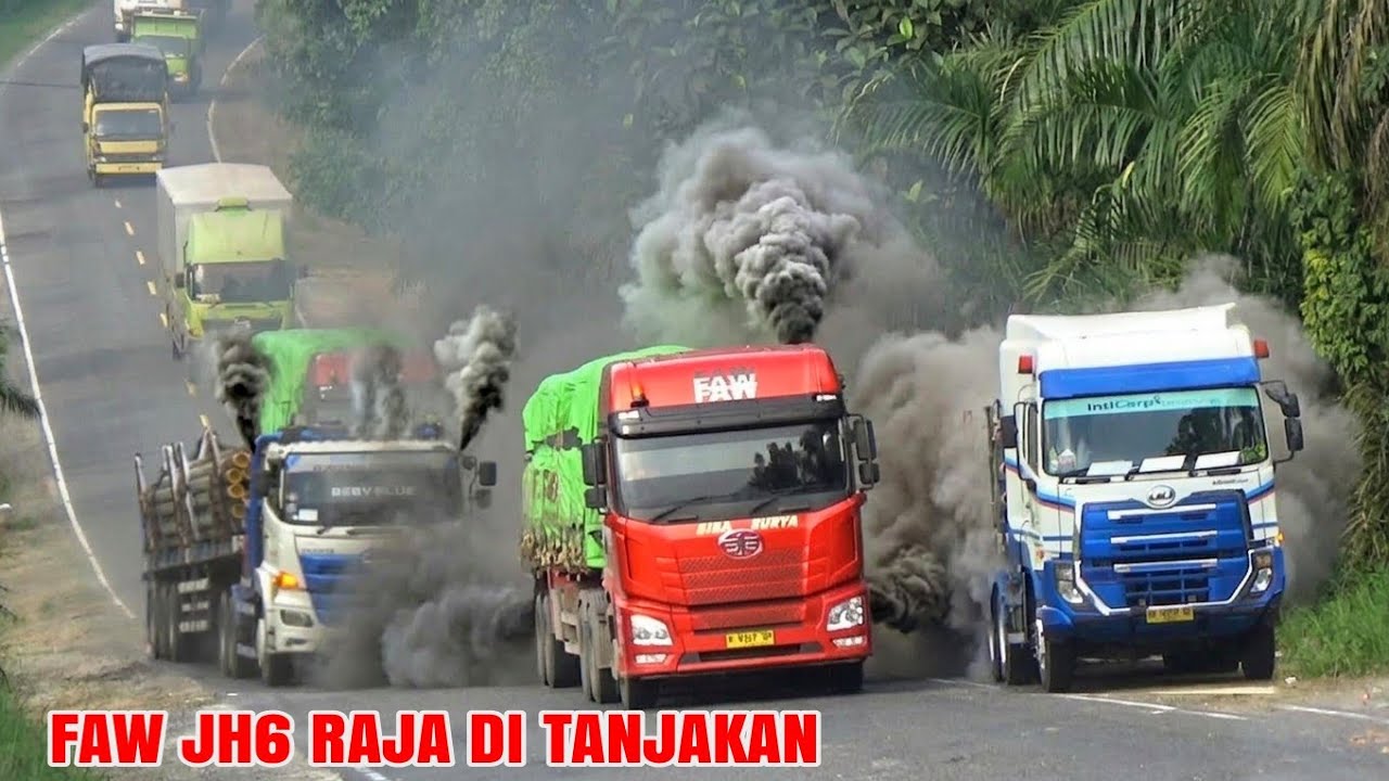 TRUK TRAILER HINO QUESTER FAW ISUZU MUATAN PIPA NANJAK MERAYAP 