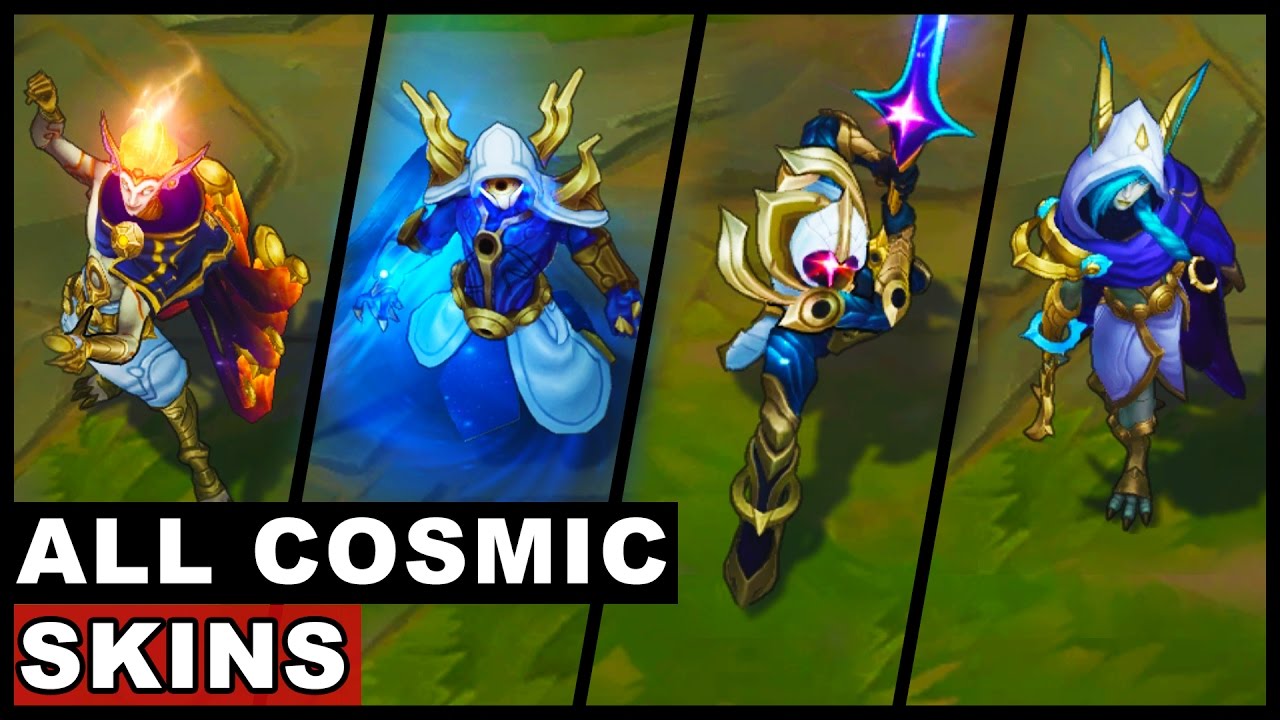 All Cosmic Blade Cosmic Reaver Cosmic Dusk Cosmic Dawn Skins Master Yi Kassadin Xayah Rakan (LoL)