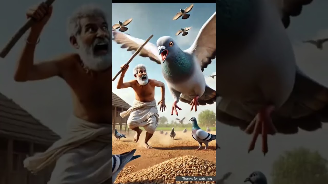 The Farmer, the Pigeon, and the Hen &ndash; A Heartwarming Cartoon Story A Sad Pigeon, a Kind Hen,