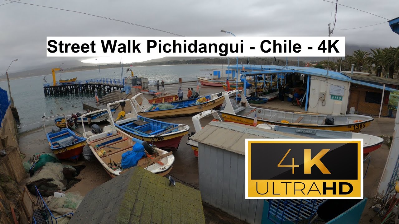 🇨🇱 Street Walk Pichidangui - Chile - 4K