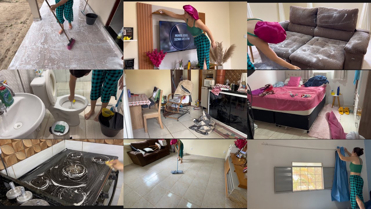 FAZENDO FAXINA COMPLETA PESADA SOZINHA EM CASA DIA EXAUSTIVO MAS TUDO LIMPO POR AQUI - motivando vcs