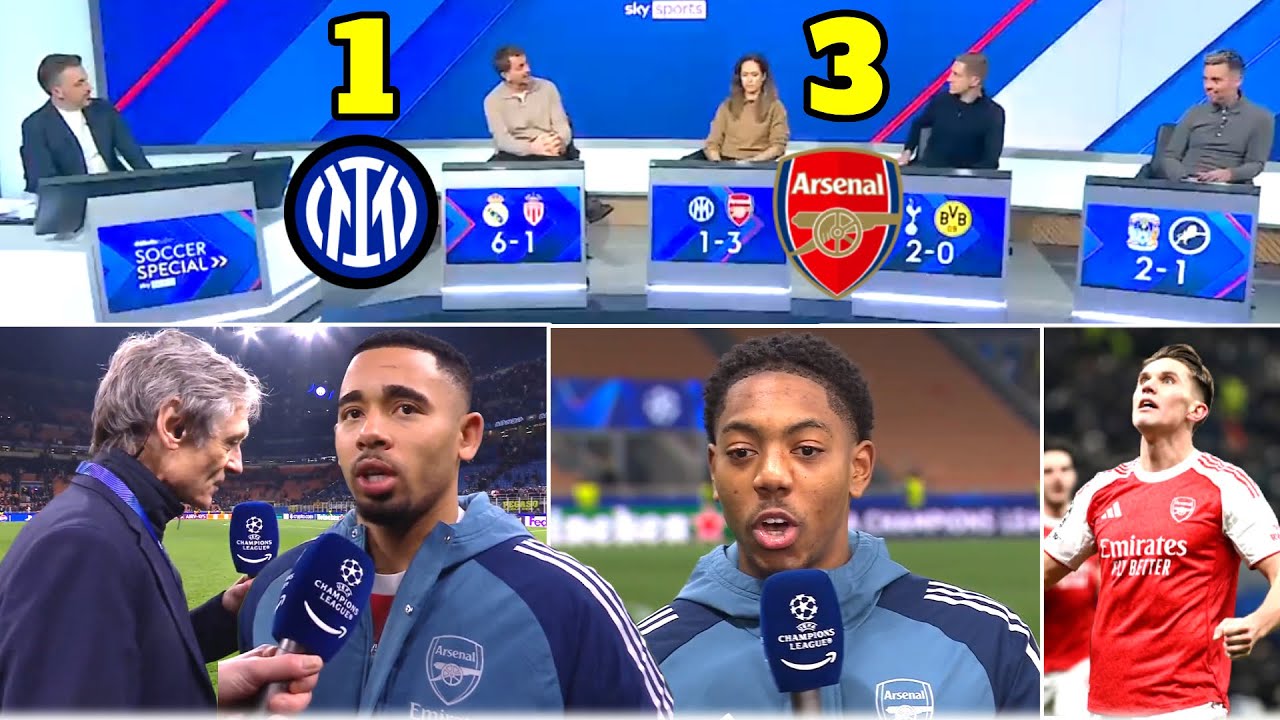 Inter Milan vs Arsenal 1-3: Arsenal stars react after crushing Champions League victory.