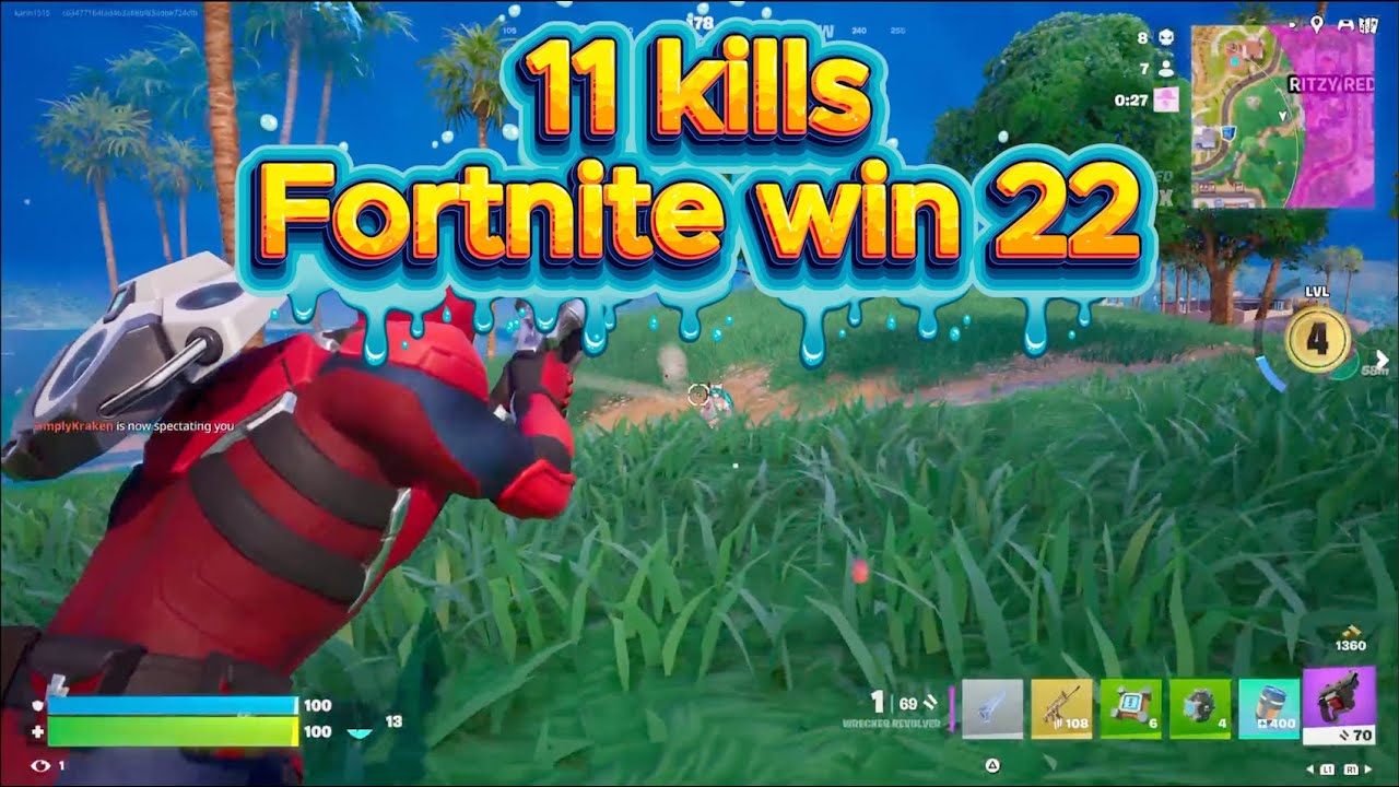 11 kills Fornite Blitz Royale win 22