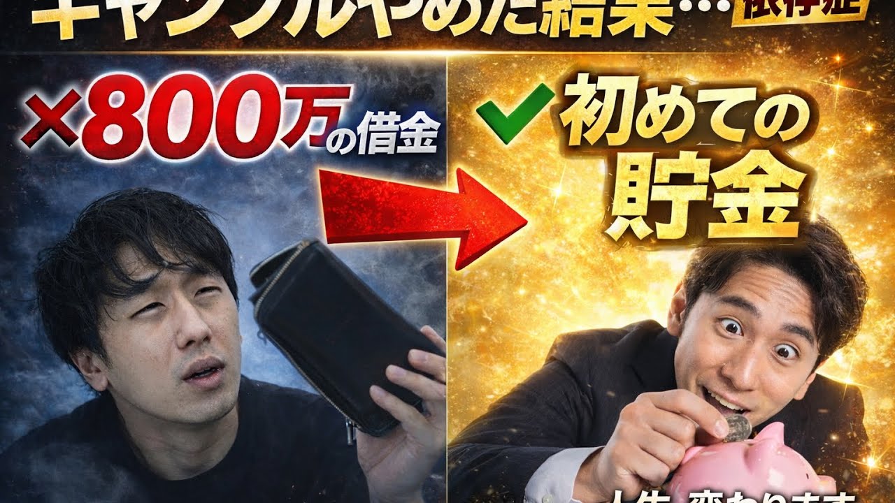 ギャンブルをやめたら貯金できた　借金800万がなんと