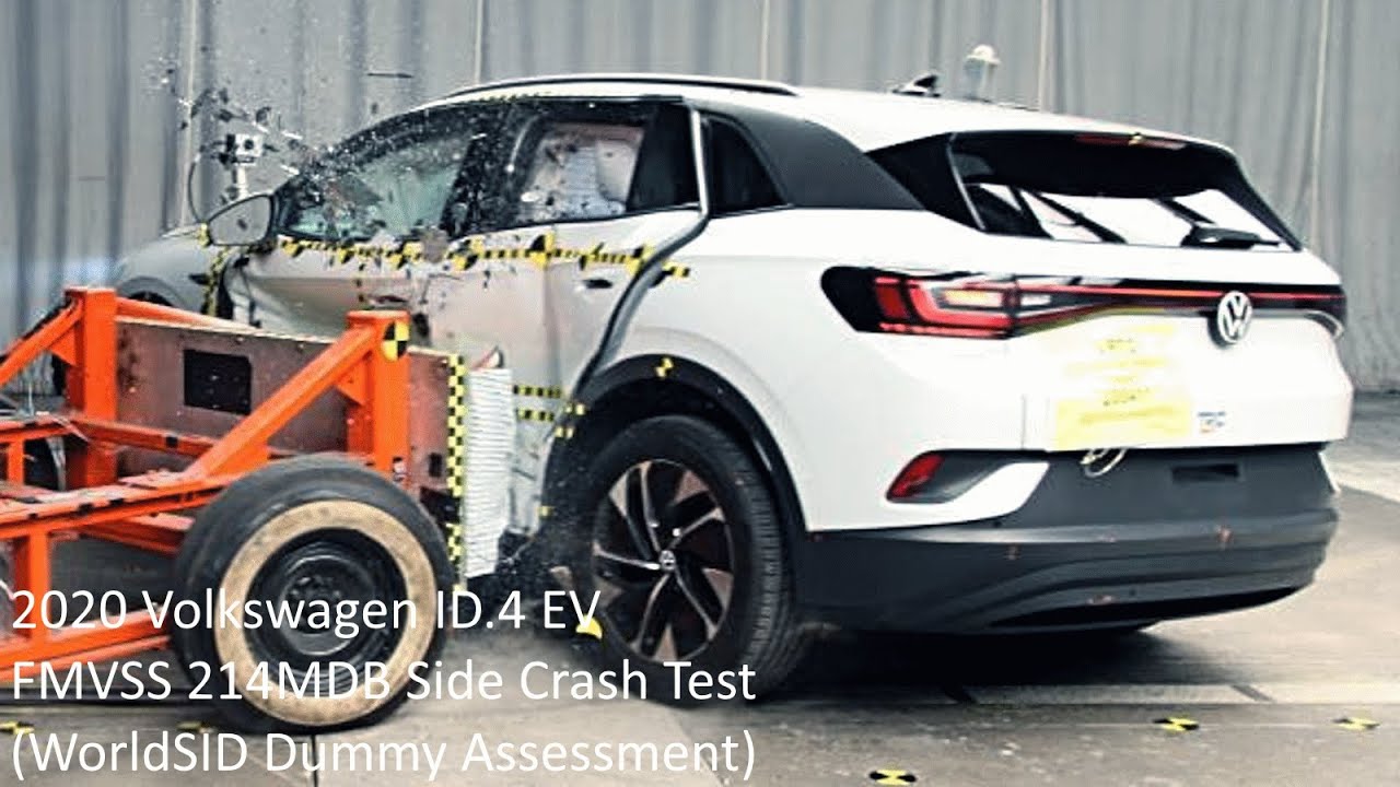 2021-2025 Volkswagen ID.4 EV FMVSS 214MDB Side Crash Test (WorldSID Dummy Assessment)