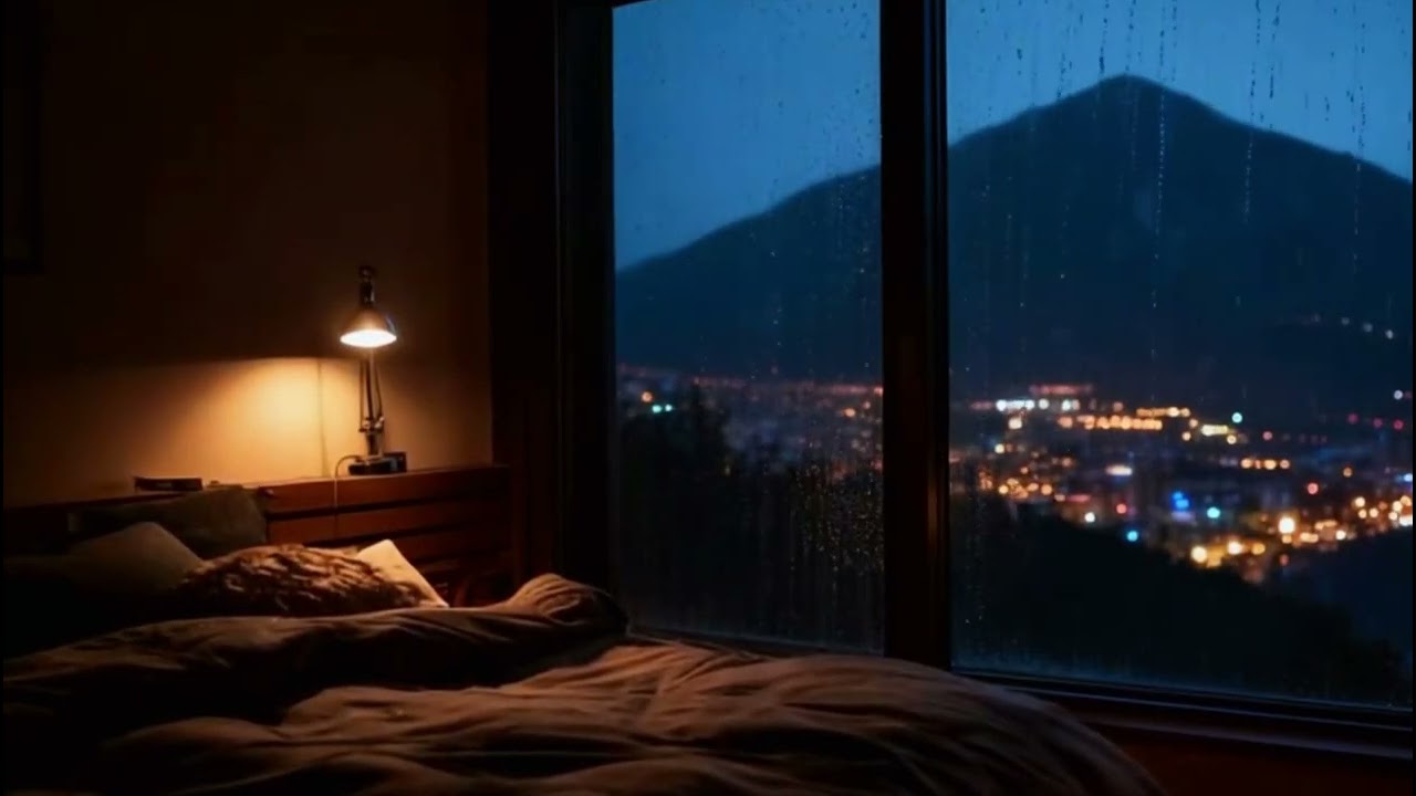 Midnight cozy Rain 🌙🌧️🔥 | Warm Fire & Gentle Rain Sounds • Deep Sleep • Stop Overthinking