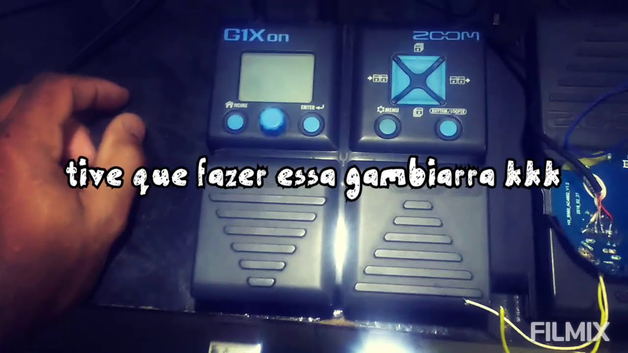 Pedaleira Zoom G1XON usando bluetooth no Aux