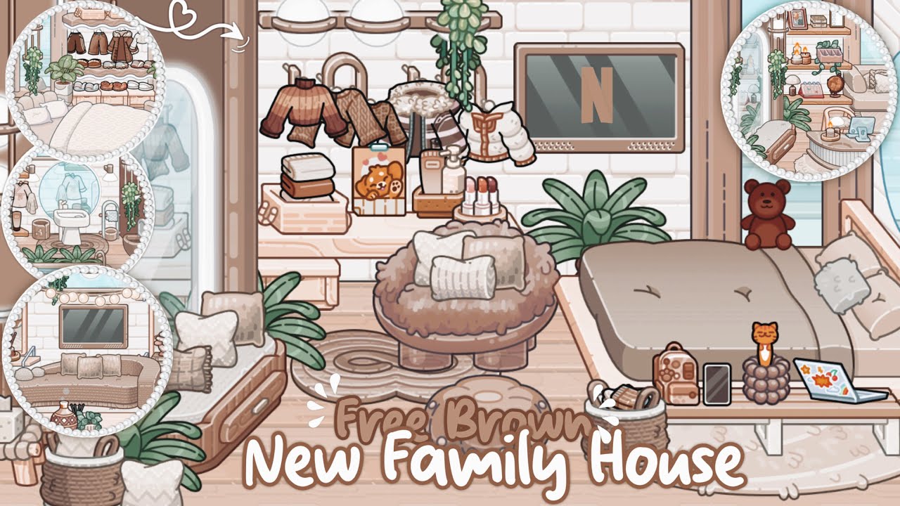 AVATAR WORLD FREE BROWN FAMILY HOUSE BUILD || NEW UPDATE #pazu #avatarworld 