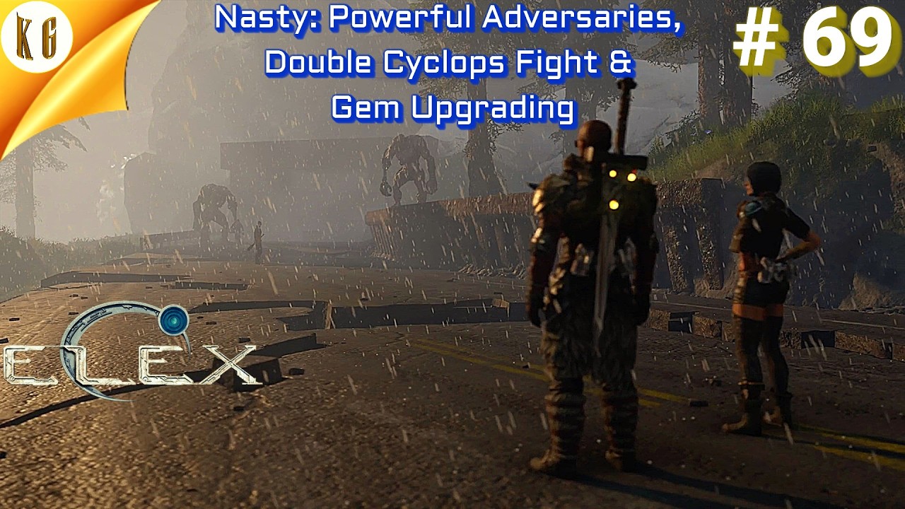 ELEX Walkthrough PART 69 | Nasty: Powerful Adversaries, Double Cyclops Fight & Gem Upgrading (60FPS)