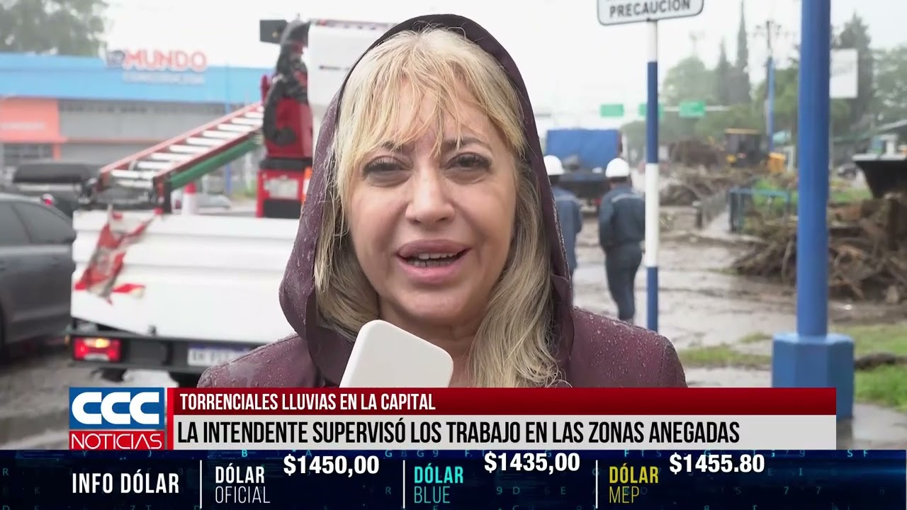 02 La Intendente Chahla supervisó los trabajo en las zonas anegadas