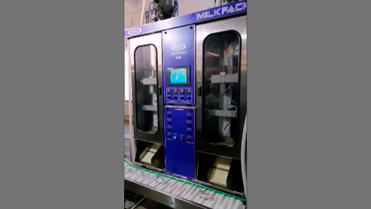 Milk pouch packaging machine MILKPACK 6000 with Automatic Counting & Crating system
