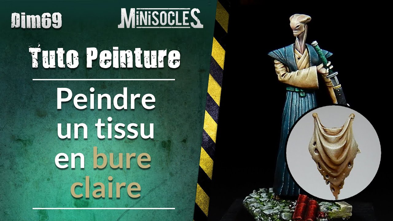 Peinture sur figurines [TUTO] : Peindre un tissu en bure claire