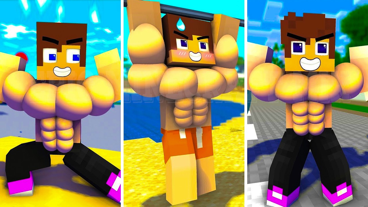 Minecrafts Dark JJ showed off his muscles in front of the girls || Minecrafts Mix