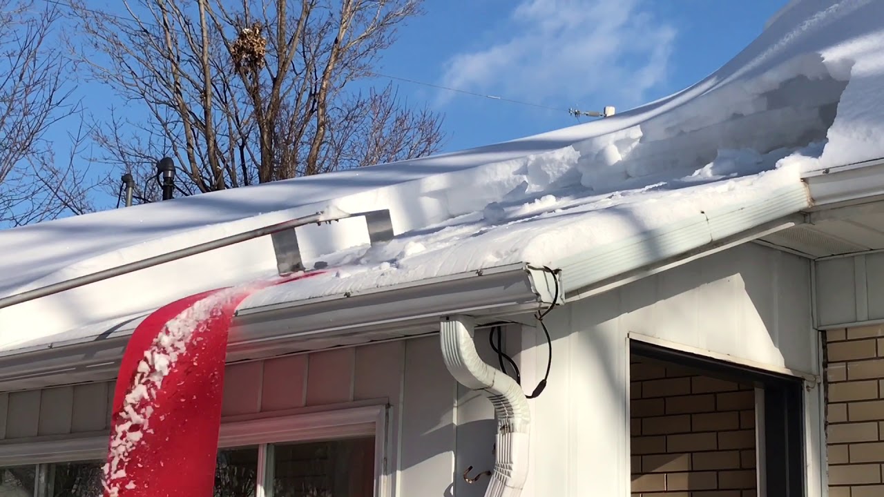 Easy roof snow removal slide tool video#2
