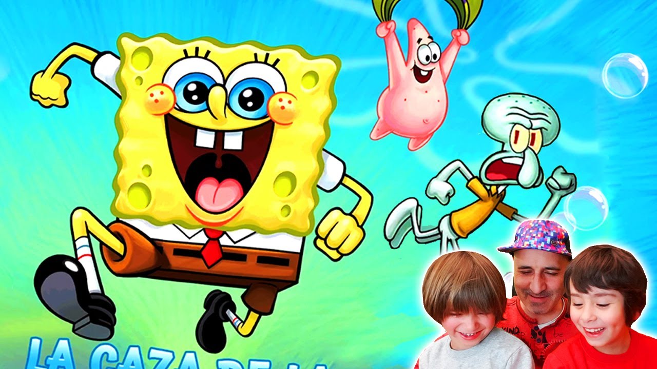 Dani y Evan ayudan a BOB ESPONJA en la CAZA de la CANGREBURGER!! - Juegos Apple Arcade