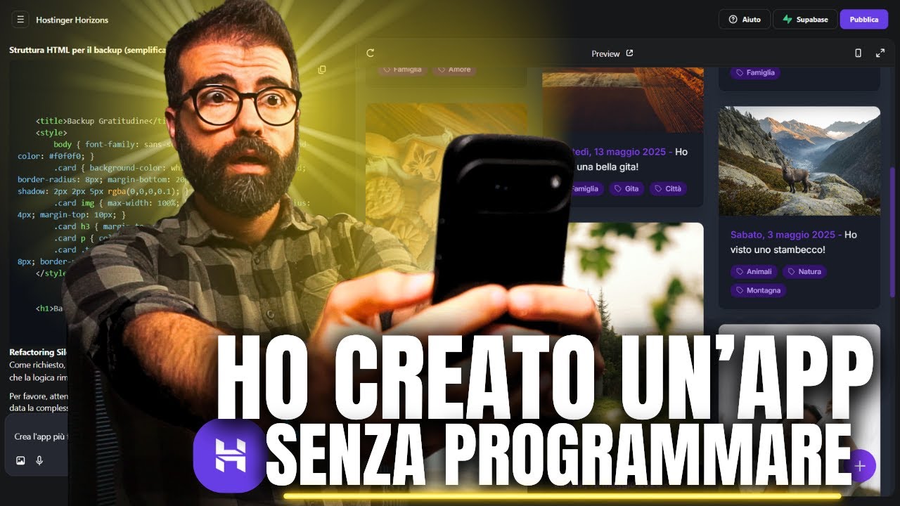 Come REALIZZARE una WEB APP da zero 📱 SENZA PROGRAMMARE con HOSTINGER HORIZONS