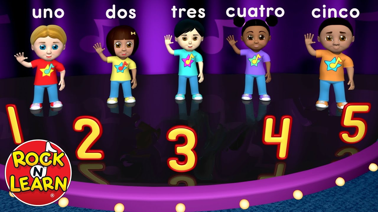 Learn Spanish | Count to 5  | English to Spanish | Rock &rsquo;N Learn