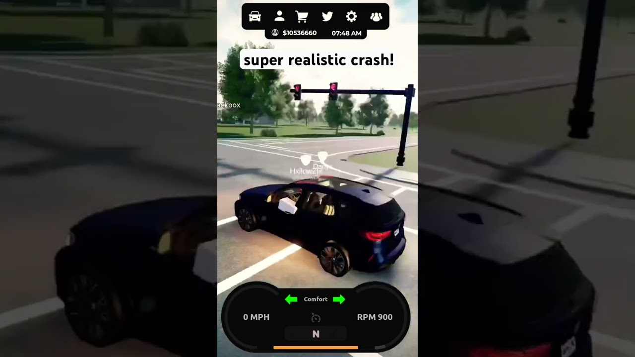 2020 BMW X5M Gets rear ended at traffic lights! 💔😱 #bmw #x5 #crash #ridgewood #roblox