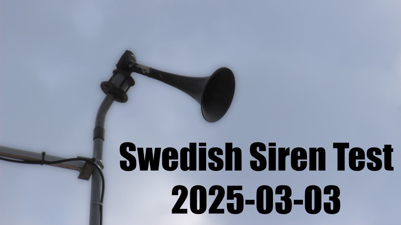 Civil Defense Siren Test In Sweden 2025-03-03 (VMA, Hesa Fredrik) | Siren Test Vlog #16
