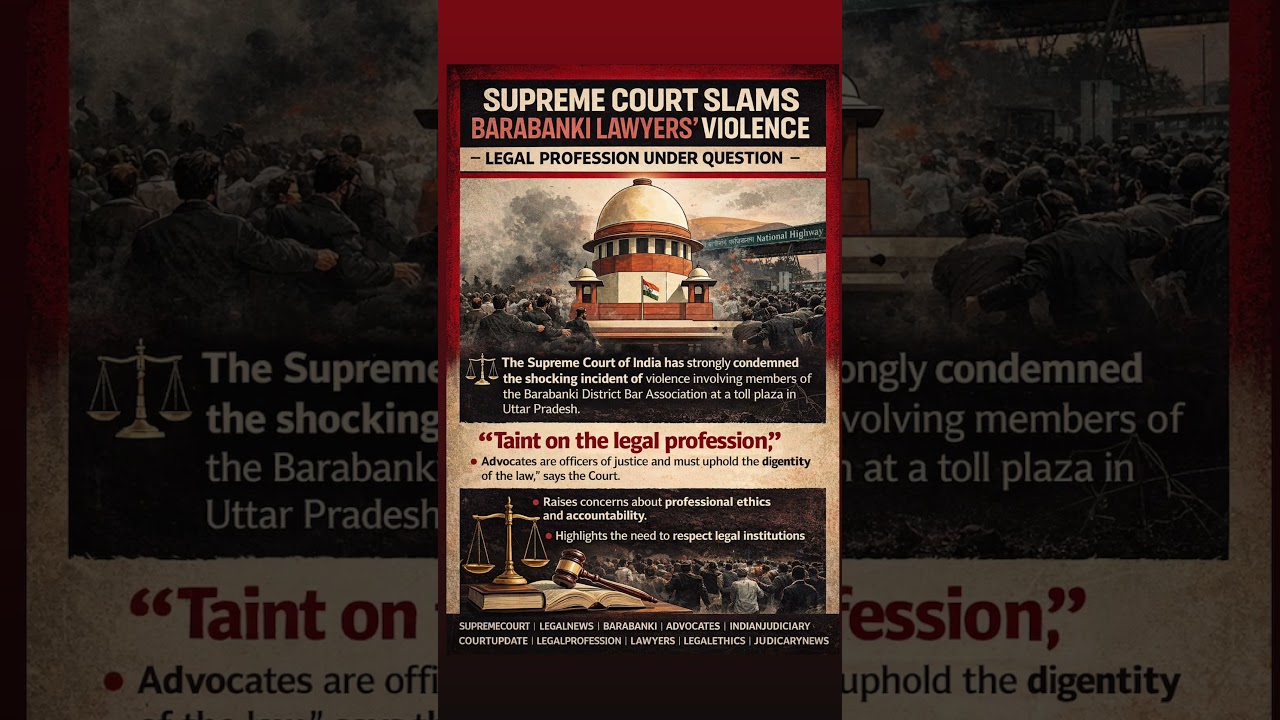 Supreme Court Condemns Barabanki Lawyers&rsquo; Violence at Toll Plaza