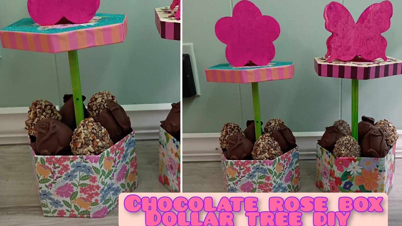 Dollar Tree DIY Trinket Box + Rose Chocolate Strawberries 🌹🍫