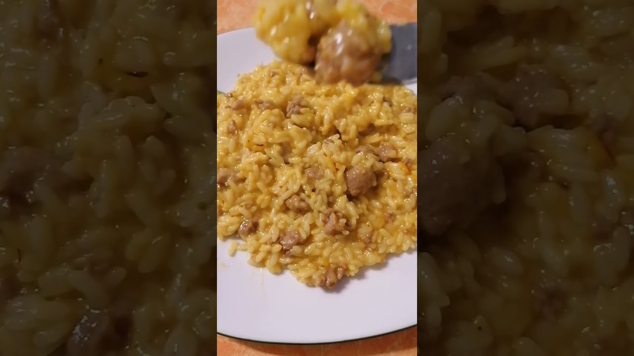 Risotto con la salsiccia #shorts #asmr