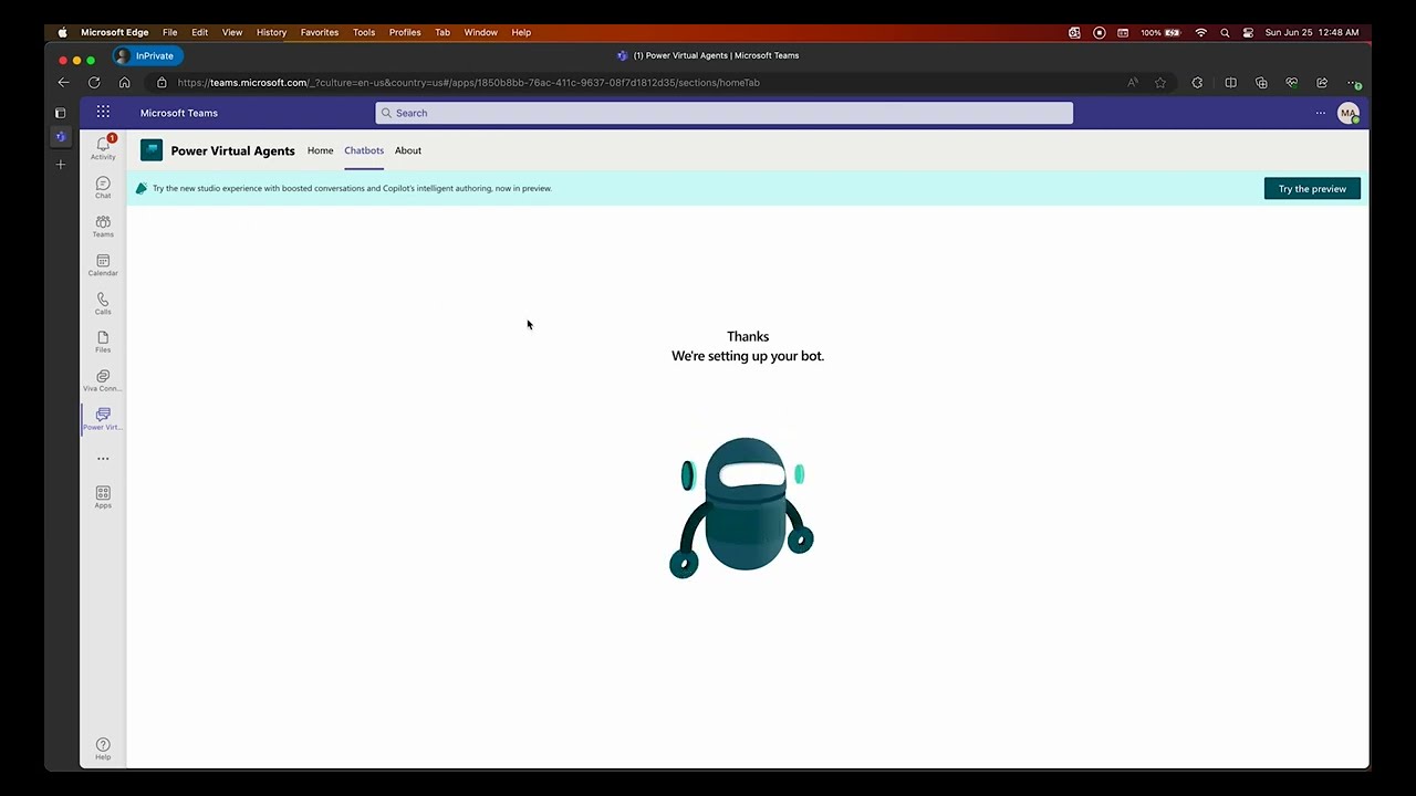 Azure OpenAI: PVA Chatbot