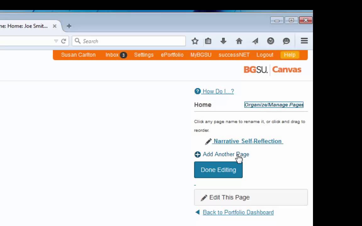 How to Create an ePortfolio in Canvas for students