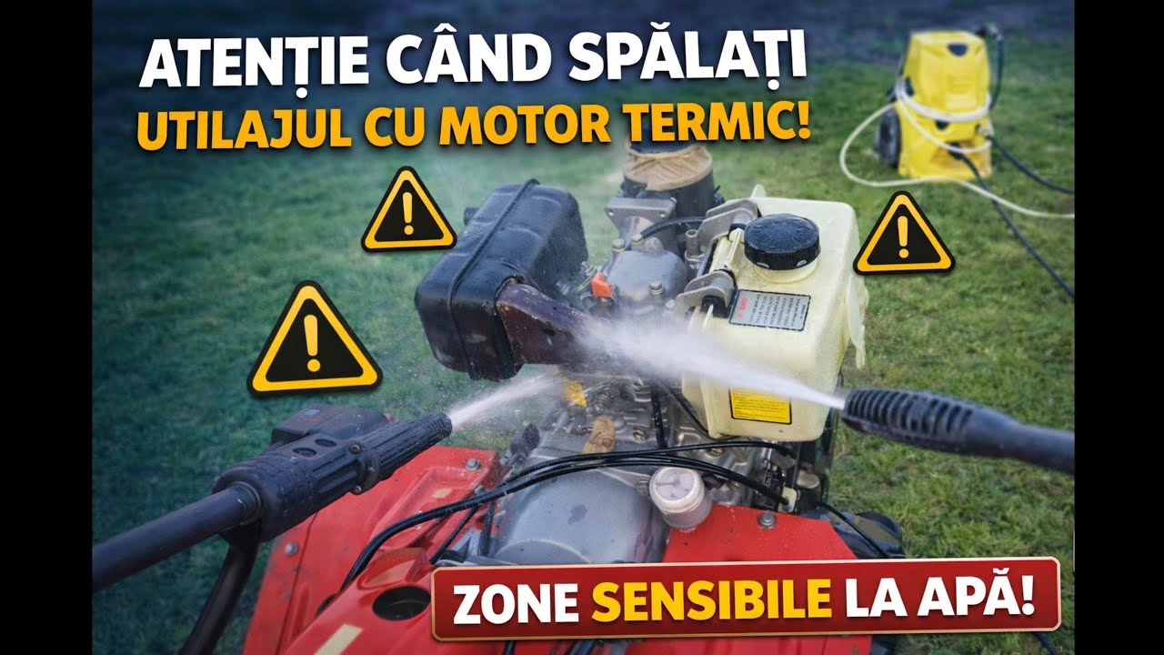 NU spăla așa utilajul cu motor termic! ⚠️ Greșeli frecvente