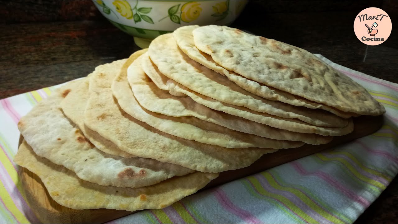 Pan Árabe o Pan Pita Casero SIN HORNO! Pocos ingredientes  | Receta Fácil y Rápida | MariTCocina