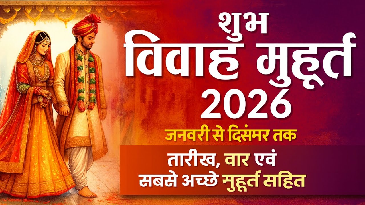 Marriage Muhurat 2026  विवाह मुहूर्त 2026 Marriage Shubh Muhurat Dates Time 2026