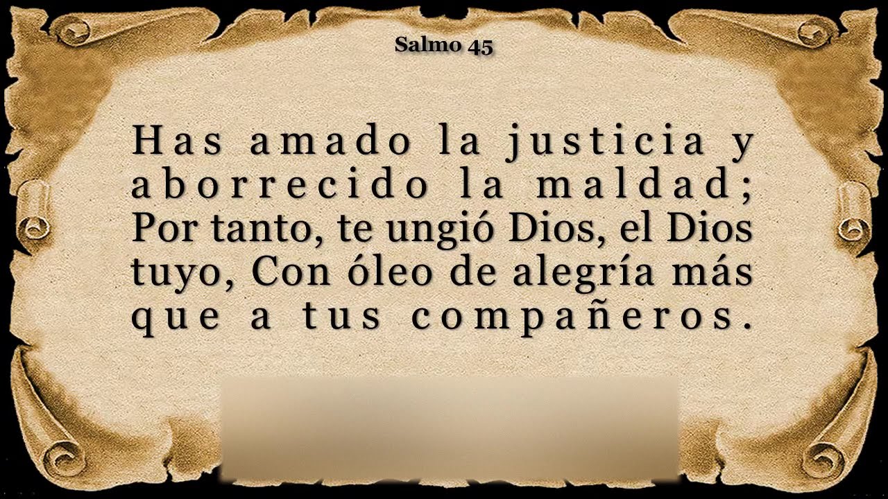 Salmo 45   Cántico de las bodas del rey  Con Letra