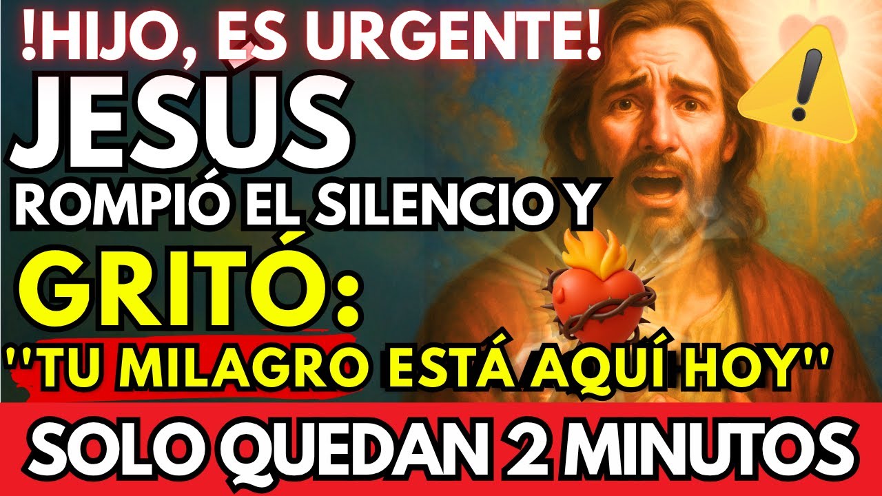 DIOS DICE: HIJO, ES URGENTE... ESTA NOCHE VOY A DESATAR MILAGROS SOBRE AQUELLOS QUE AÚN CREEN