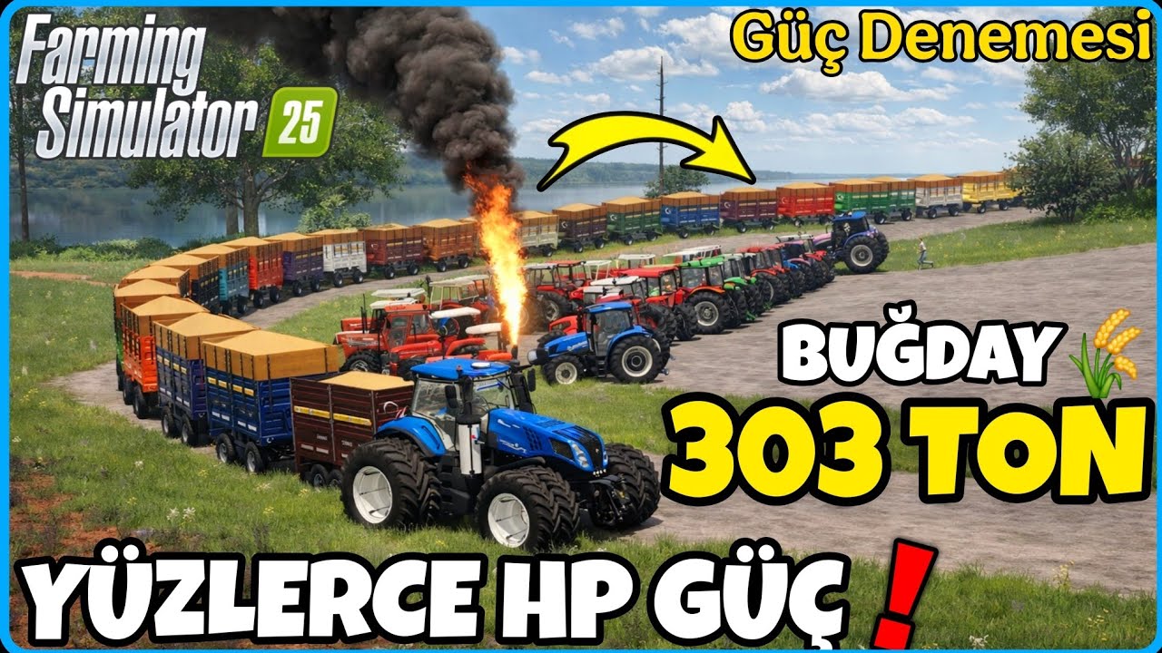 303 TON BUĞDAYI RAMPADA &Ccedil;IKARMAYA &Ccedil;ALIŞTIK🔸️Y&Uuml;K&Uuml; &Ccedil;EKEBİLEN TRAKT&Ouml;R ŞAŞIRTMADI🔸️FS25 G&Uuml;&Ccedil; DENEMESİ