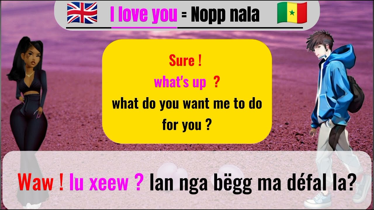 l'anglais facile | FALL in L💞VE | wolof anglais learning English.