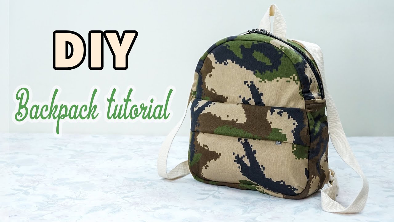 DIY How to make a backpack from military uniform - Easy sewing instructions for beginners