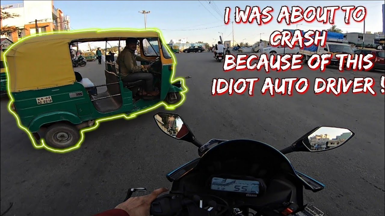 I WAS ABOUT TO CRASH ON THIS IDIOT AUTO DRIVER