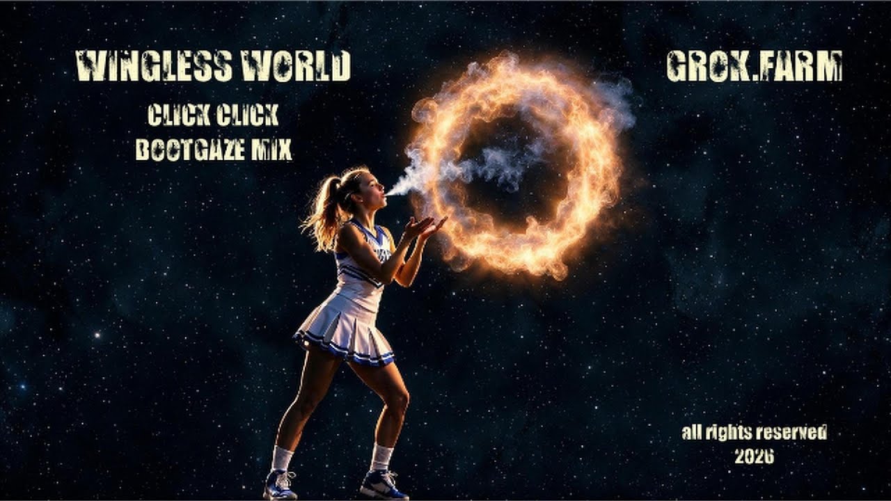 Wingless World (click click bootgaze mix) WWW.GROK.FARM (Official Music Videeo) 2026