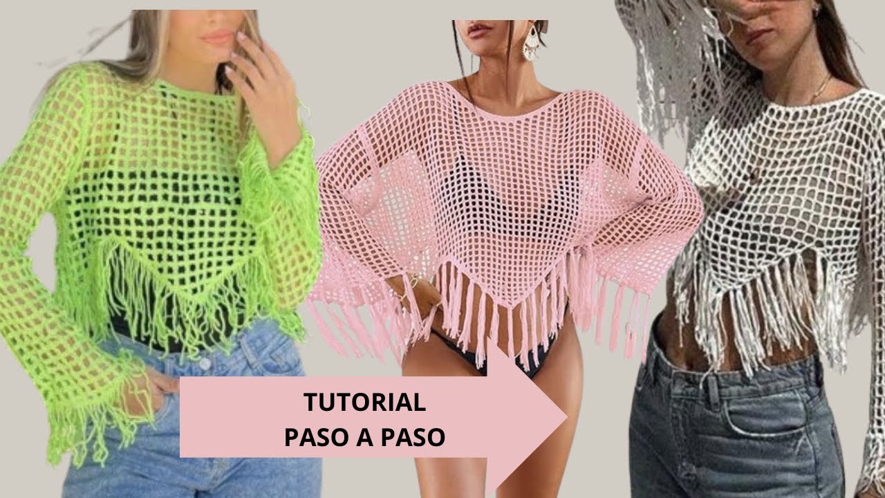 como tejer a crochet mi primera blusa MUY FACIL O salida de playa