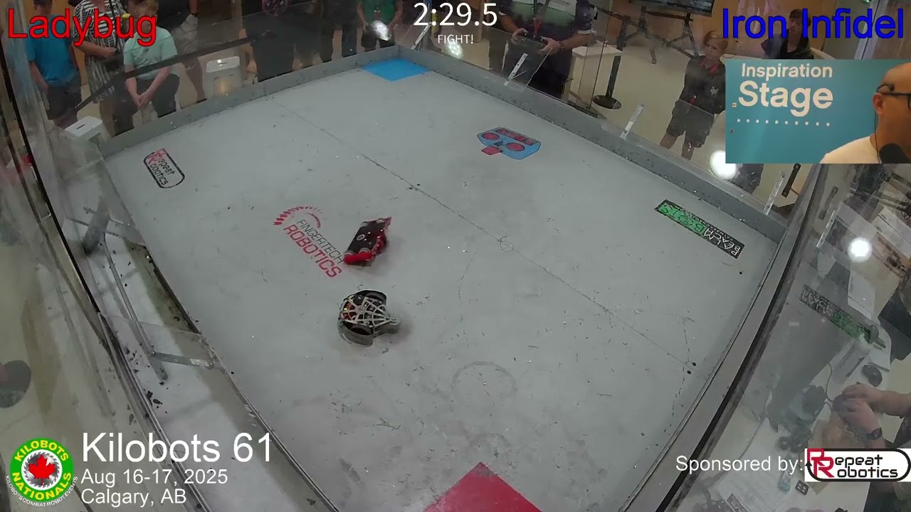 Iron Infidel vs. Ladybug [Antweight Masters] - Kilobots 61