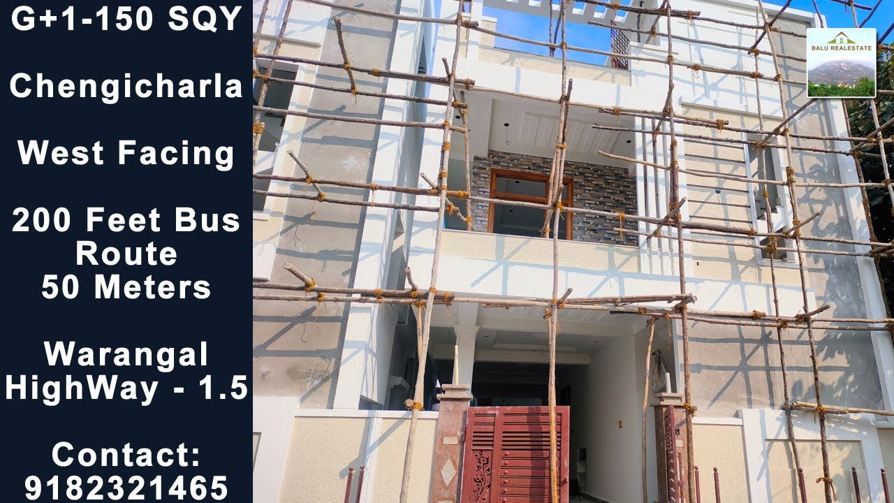 (218) 150 SQY G+1 || West - 4 BHK || Very Near 200 feet Bus Route || Chengicharla - Boduppal