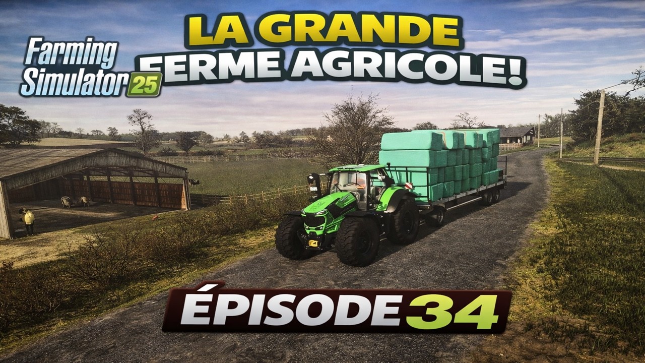 Nouvelle laiterie ! Je vend les balles d'ensilage et le blé | FS25 Ferme réaliste | Timelapse#34