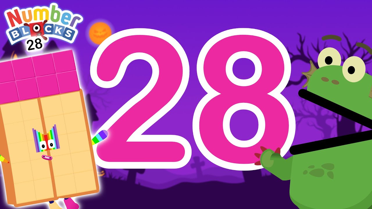 Numberblocks Halloween 28 - Numberblocks Adventure 4 to find 28 | Number Counting Fanmade